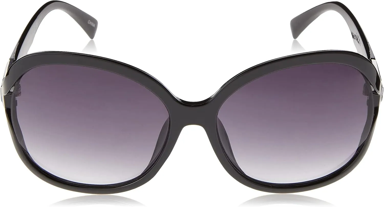 Southpole Women's 1072sp Retro Rhinestone Uv400 Protective Vented Oval Sunglasses. Cool Gifts for Her, 60 Mm