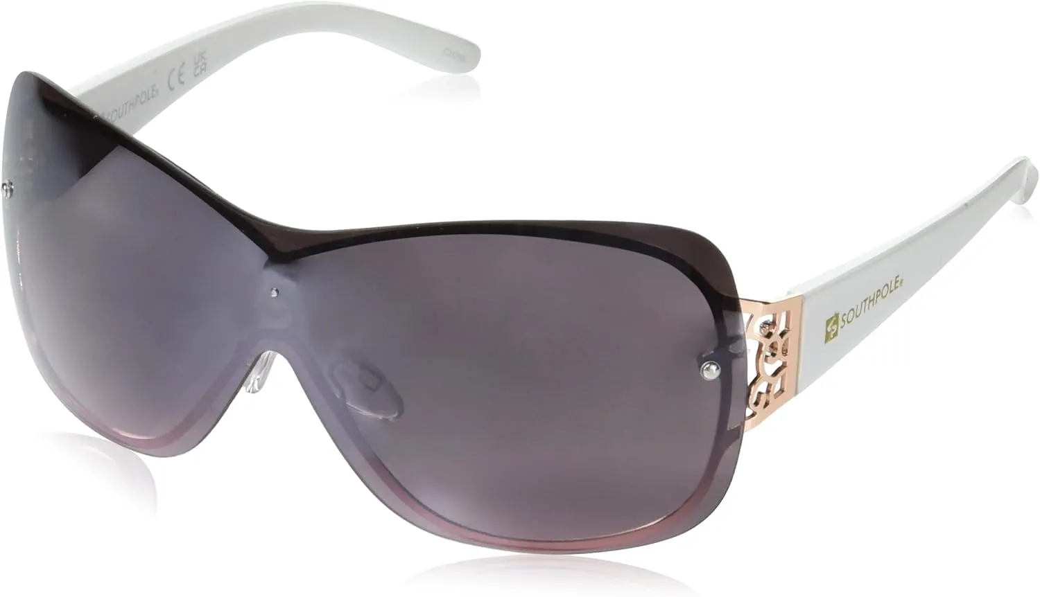 Southpole Women's 1077sp Shield Uv400 Protective Rectangular Sunglasses. Cool Gifts for Her, 133 Mm
