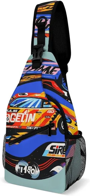 Speed Racing Extreme Sports Crossbody Sling Bag for Women Men Sling Backpack Travel Chest Bag Pack Man Purse Shoulder Bags Daypack for Travel Hiking Cycling