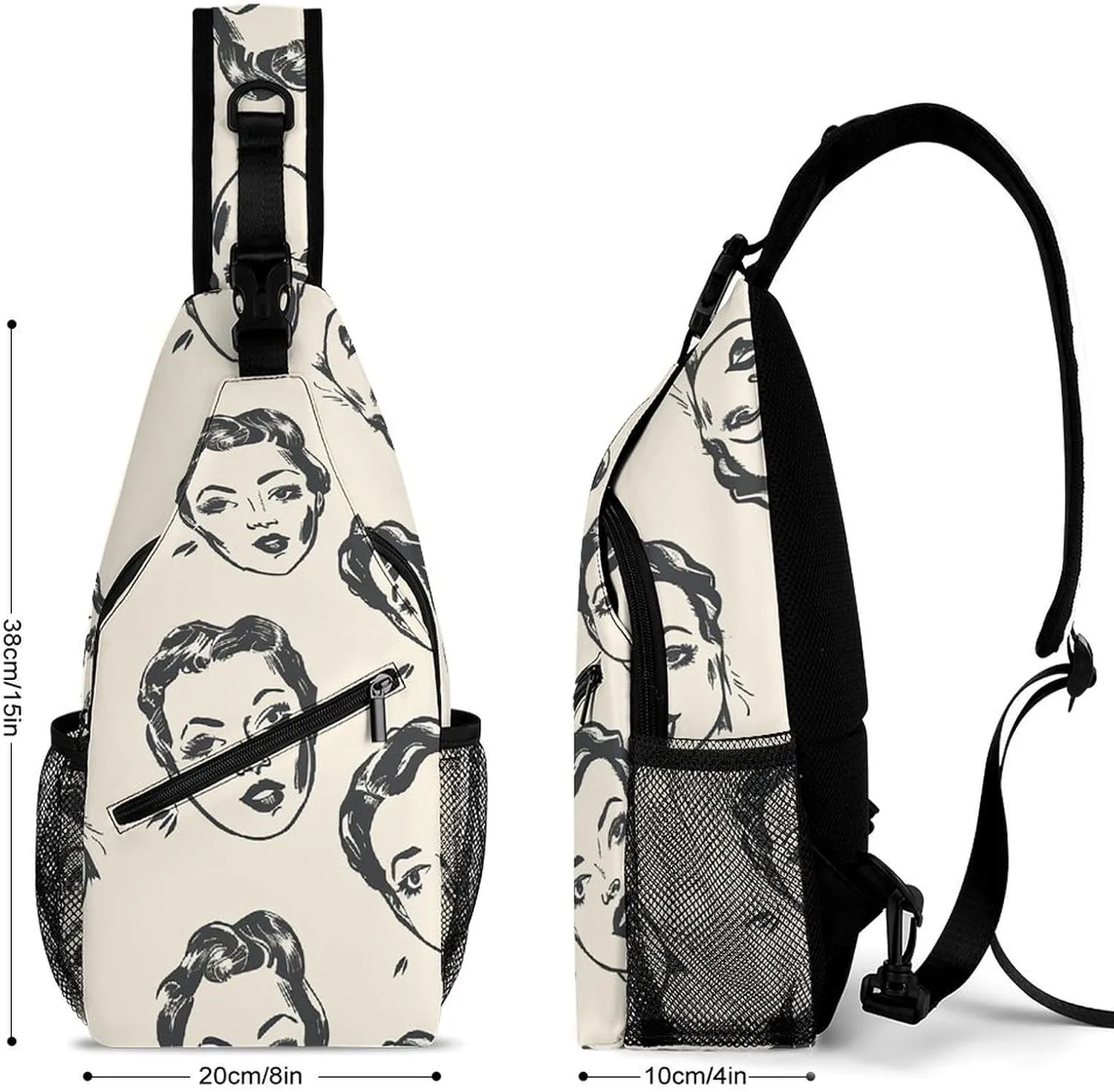 Spring Daisy Flowers Sling Bag Crossbody Bags Cross Body Bag Fanny Packs Chest Bags Sling Purses for Travel