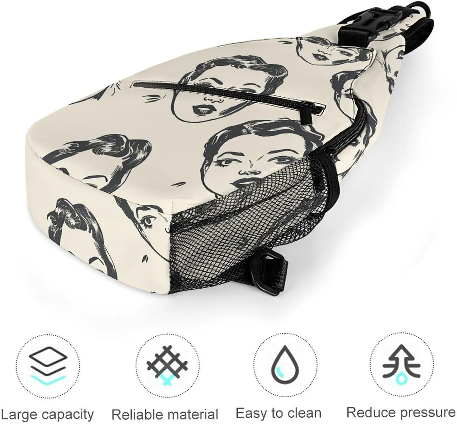 Spring Daisy Flowers Sling Bag Crossbody Bags Cross Body Bag Fanny Packs Chest Bags Sling Purses for Travel