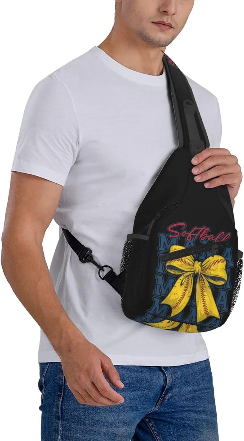 St. Patrick's Shamrock Axolotls Crossbody Bag Adjustable Sling Bag Casual Chest Bags Travel Shoulder Backpack