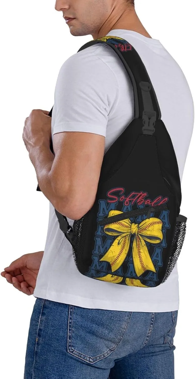 St. Patrick's Shamrock Axolotls Crossbody Bag Adjustable Sling Bag Casual Chest Bags Travel Shoulder Backpack