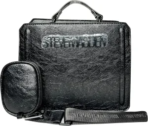 Steve Madden Bevelyn Crinkle Patent Convertible Crossbody Bag, Black
