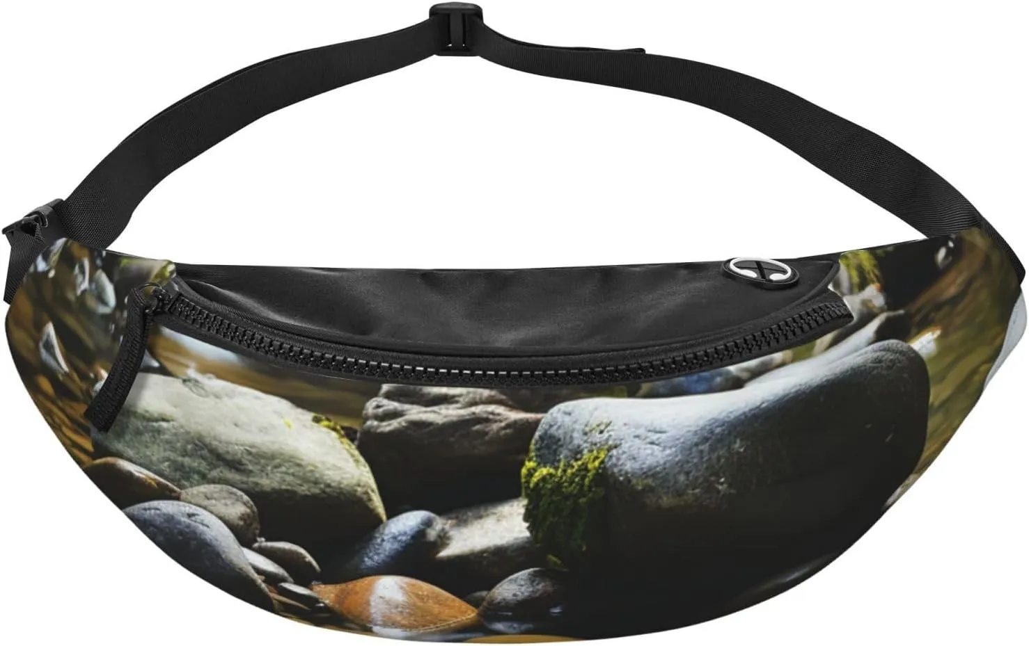 Stream stones Fanny Pack for Women Men Waist Bag Waterproof Belt Bag with Adjustable Strap