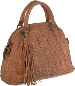STS Ranchwear Womens Sweetgrass Sansa Distressed Tan Leather Satchel Bag