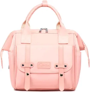Stylish Multifunctional Diaper Bag Tote,Portable Travel Nappy Changing Bags Convertible Mummy Shoulder Bag Backpack(Pink)