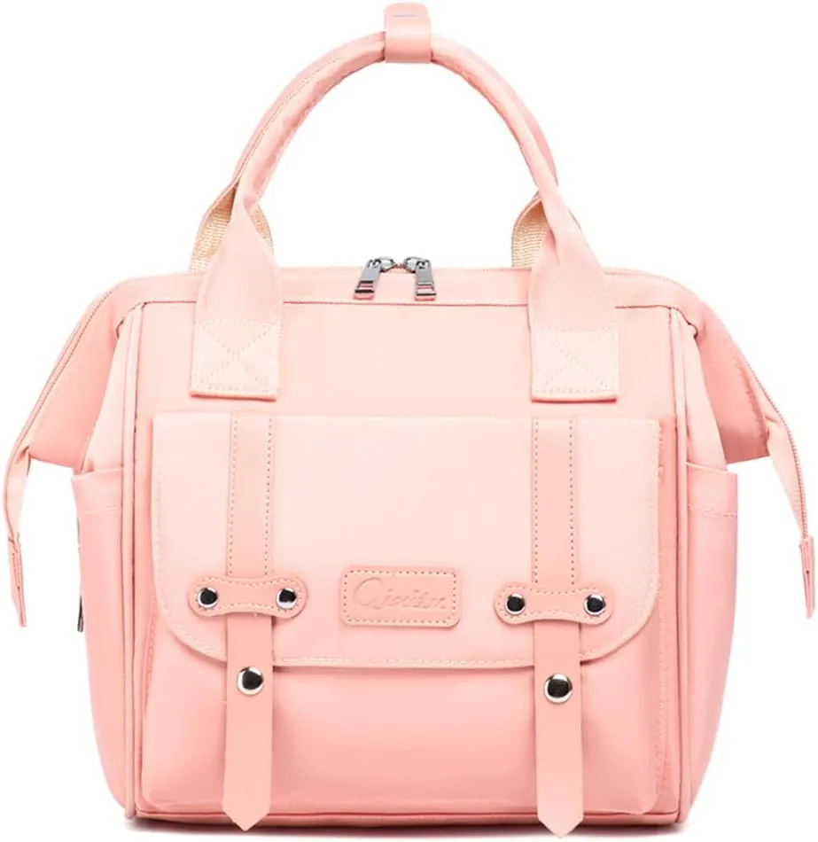 Stylish Multifunctional Diaper Bag Tote,Portable Travel Nappy Changing Bags Convertible Mummy Shoulder Bag Backpack(Pink)
