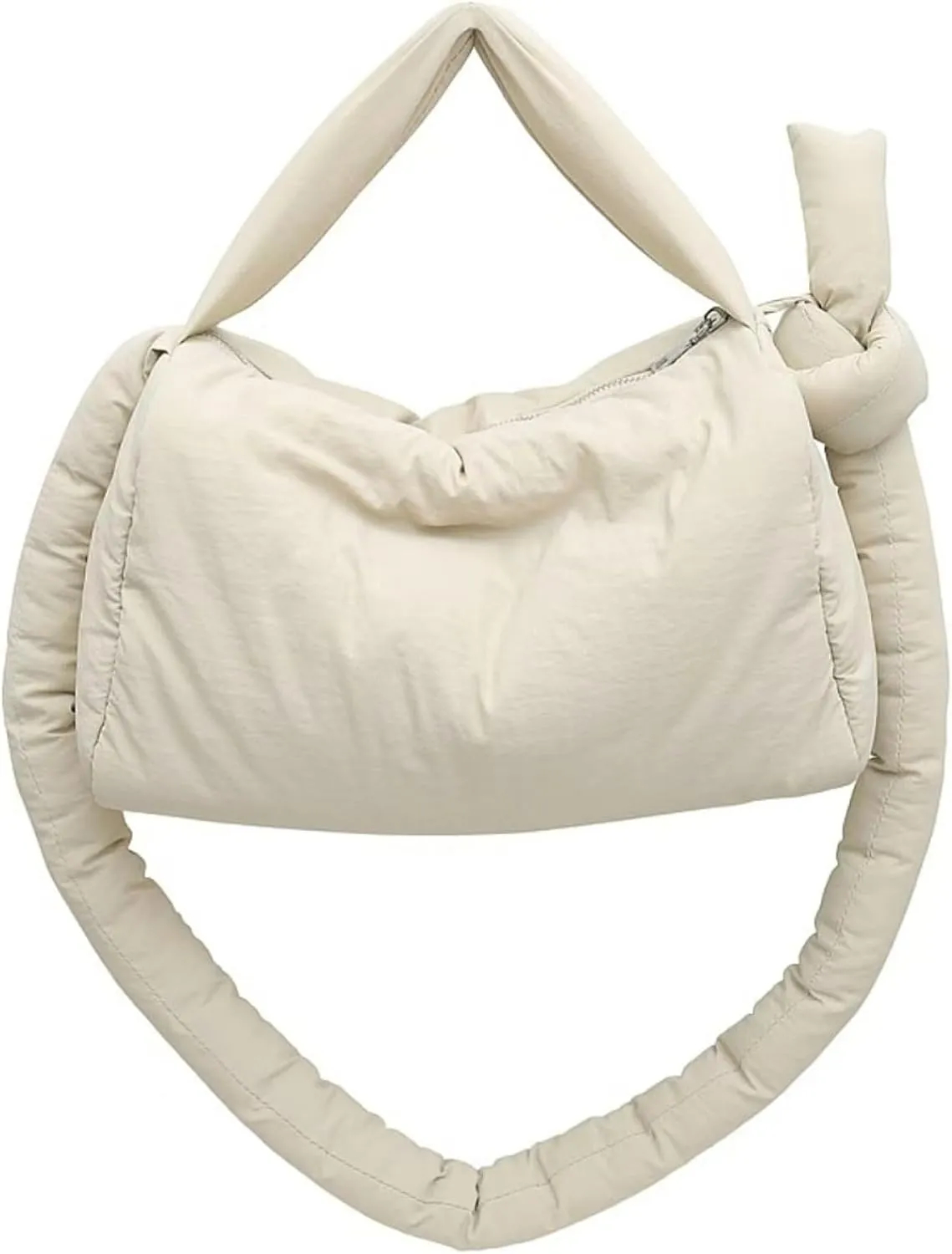 Stylish Quilted Puffer Tote Bag for Women, Large Nylon Travel Tote, Crossbody Medium Purse for Versatile Use