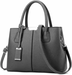 Stylish Women Pu Leather Vertical Utility Top Handle Handbag Satchel Tote Purse Bag