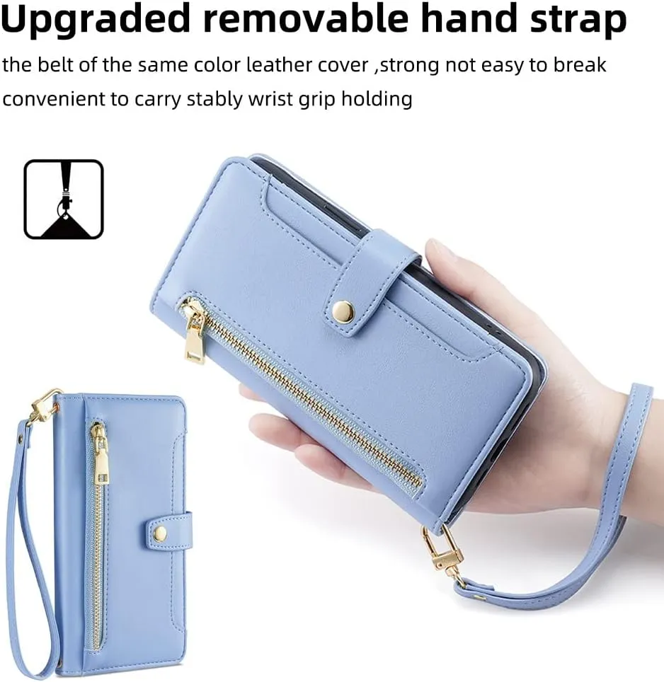 Suitable for iPhone 15, iPhone 15 Pro, Plus, Pro Max Phone Bags, Handbags, Popsockets,Women's Crossbody Bags, Clip (Blue, iPhone 15 Plus)