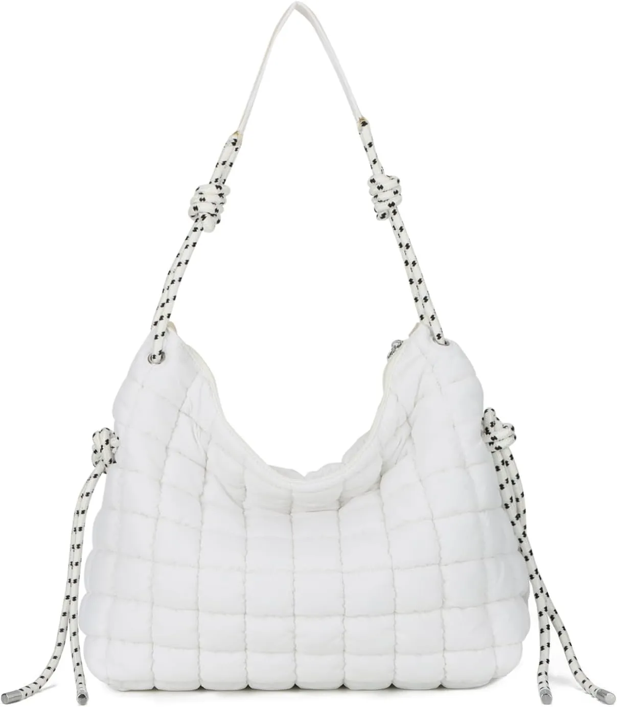 SUKUTU Puffer Tote Bag for Women Lightweight Quilted Crossbody Shoulder Bag Soft Puffy Large Purse