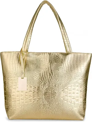 SUMGOGO Purse and Handbag for Women Crocodile Satchel Large Shoulder Tote Bag Wallets