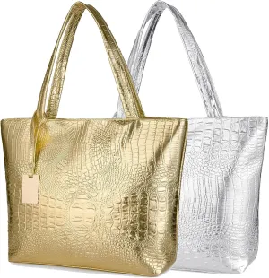SUMGOGO Purse and Handbag for Women Crocodile Satchel Large Shoulder Tote Bag Wallets