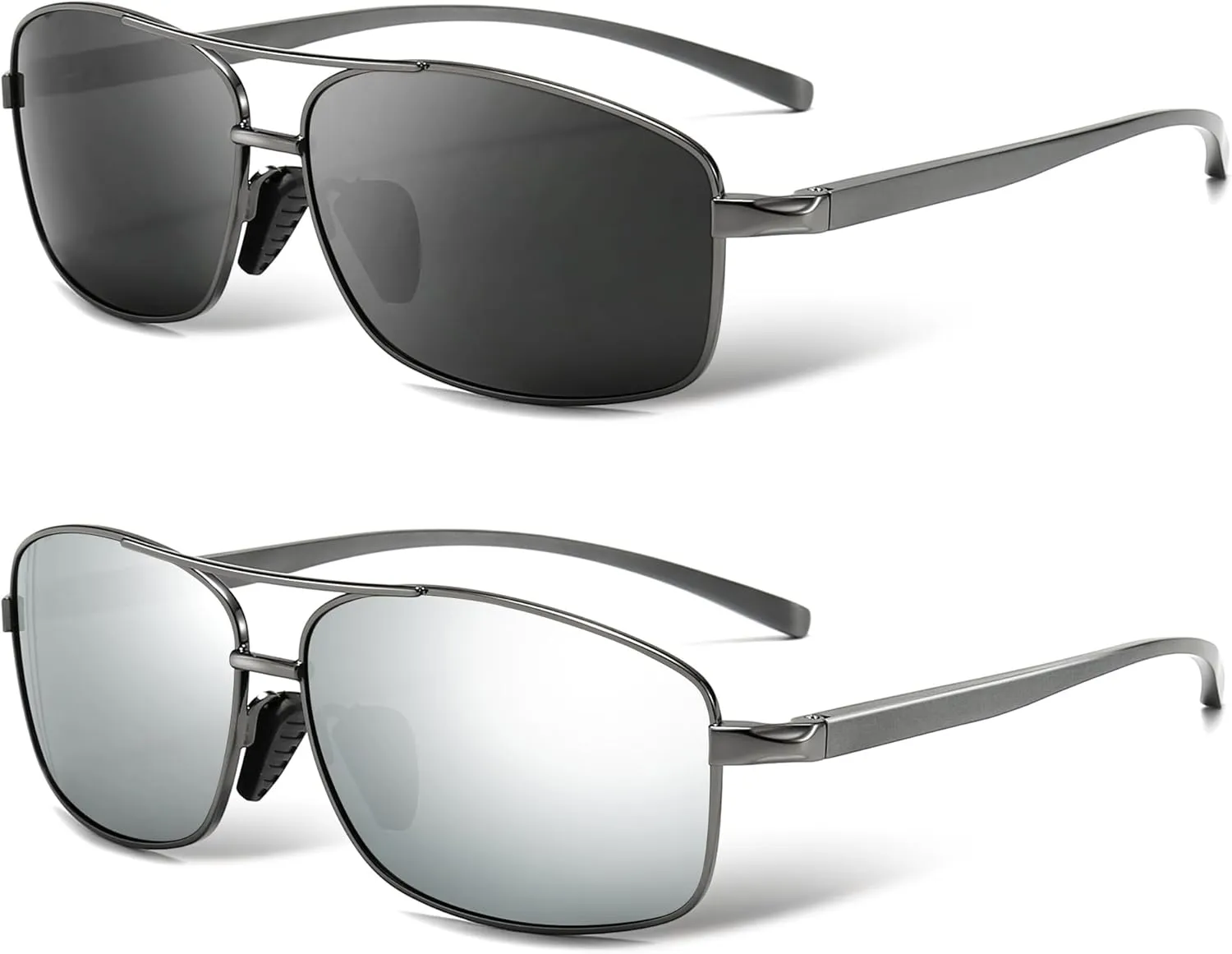 SUNGAIT Ultra Lightweight Rectangular Polarized Sunglasses UV400 Protection