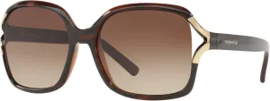Sunglass Hut Collection Woman Sunglasses Black Frame, Polar Grey Gradient Lenses, 58MM