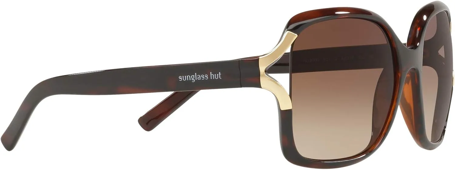 Sunglass Hut Collection Woman Sunglasses Black Frame, Polar Grey Gradient Lenses, 58MM