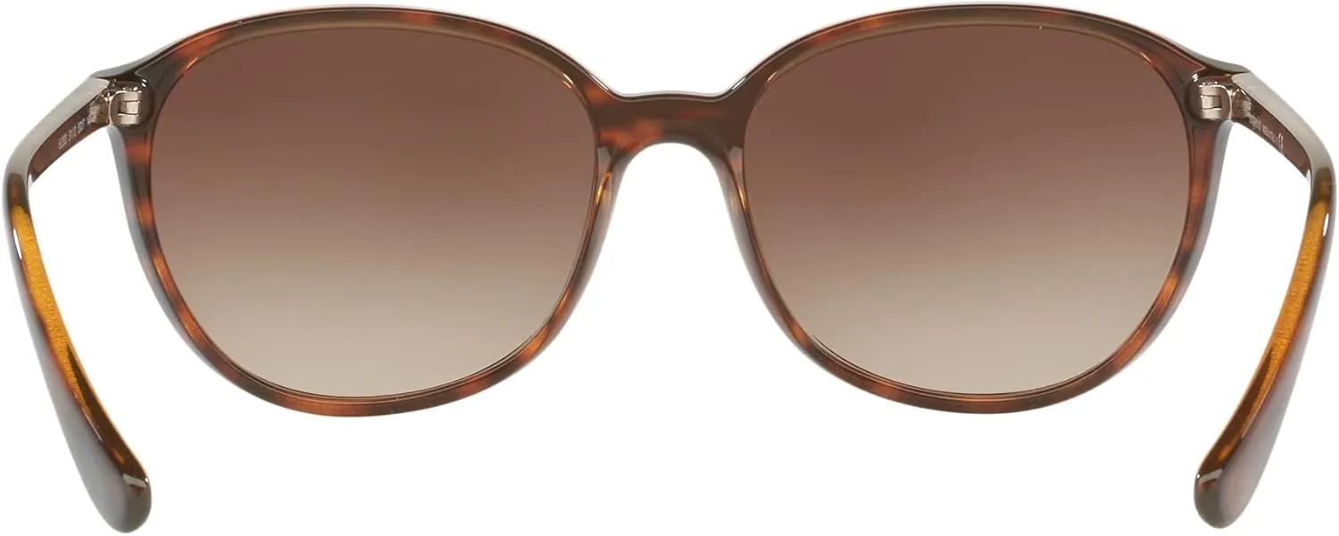 Sunglass Hut Collection Woman Sunglasses Striped Havana Frame, Gradient Brown Lenses, 55MM
