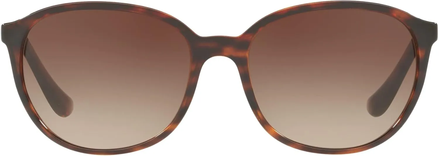 Sunglass Hut Collection Woman Sunglasses Striped Havana Frame, Gradient Brown Lenses, 55MM