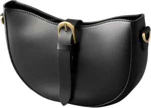 SUNLIGHT LEAVES Vintage Vegan Leather Shoulder Crescent Bag Women Retro Lunar Purse Hobo Satchel Under Arm Purse Lady Handbag
