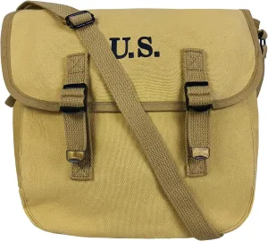 SUNRISING WW2 US M1936 Haversack Musette Field Bag WWII Vintage Tactical Satchel Bags Military Crossbody Canvas Messenger Bag