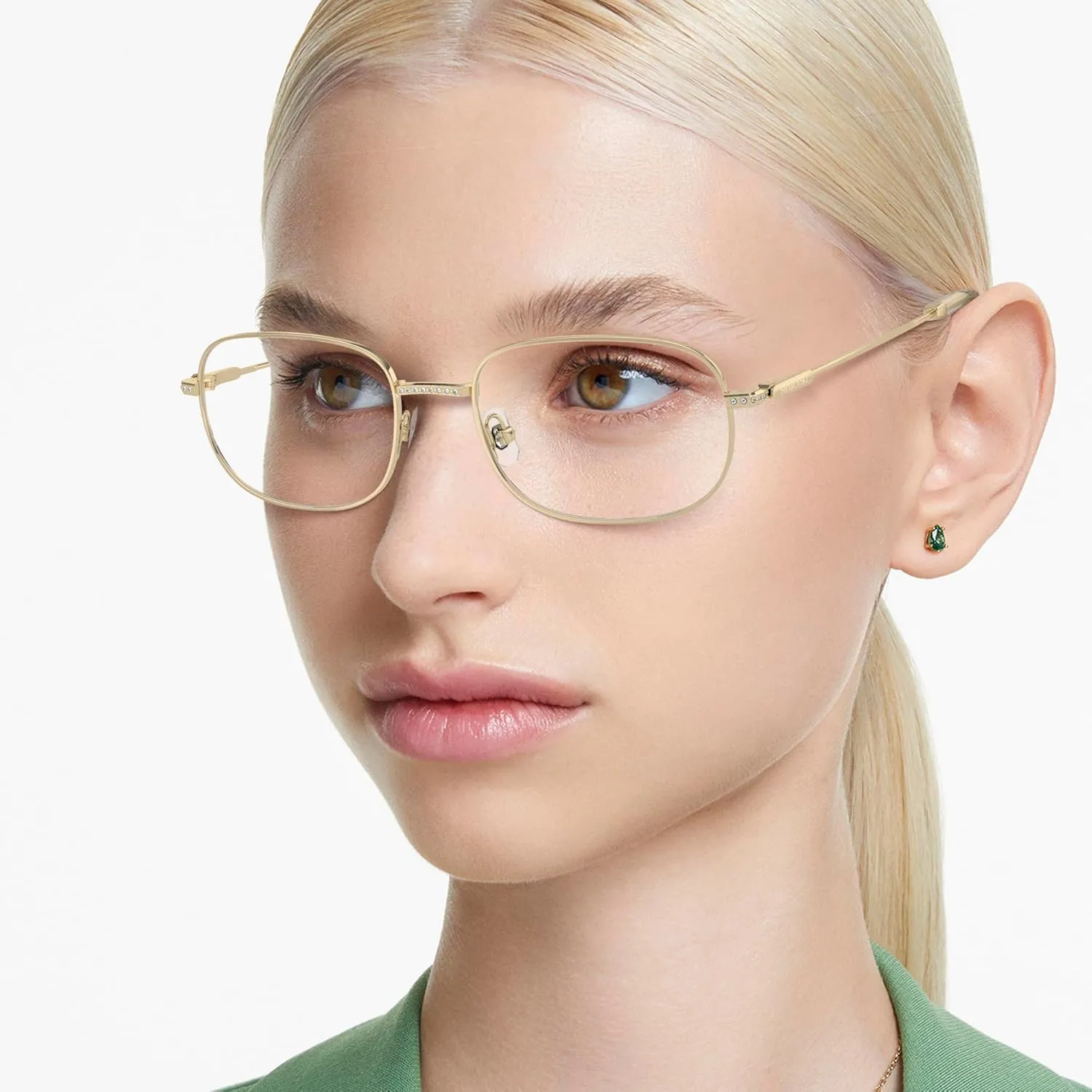 Swarovski Women's Sk1005 Rectangular Prescription Eyewear Frames