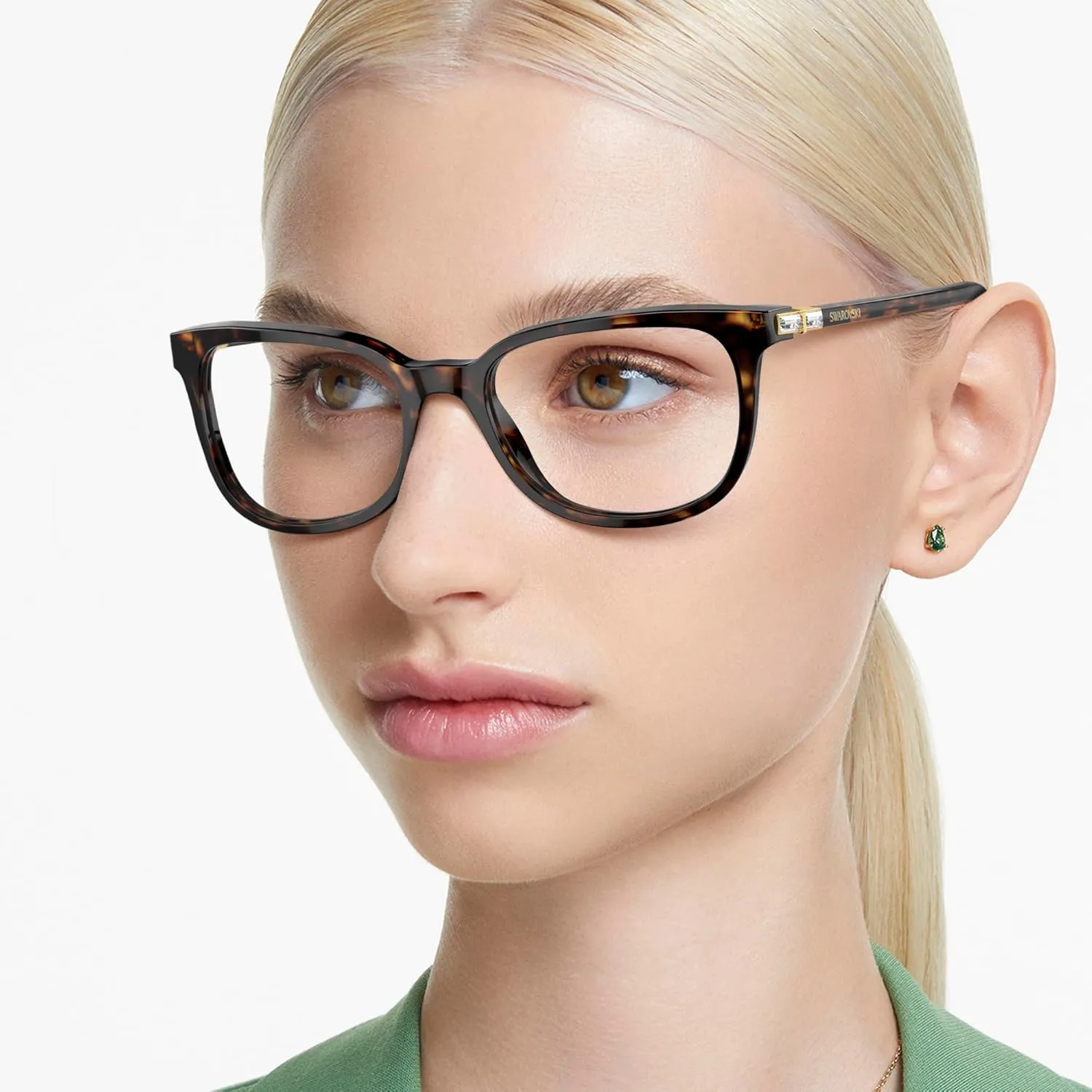 Swarovski Women's Sk2003 Rectangular Prescription Eyewear Frames