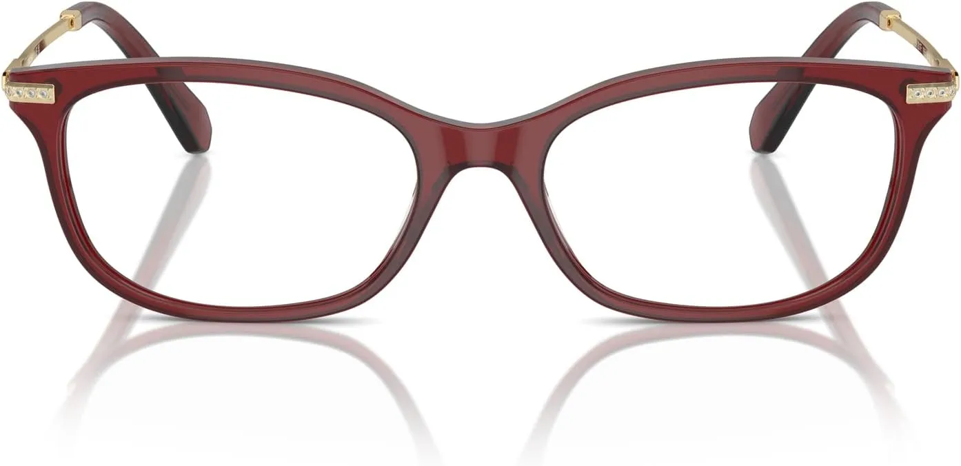 Swarovski Women's Sk2017f Low Bridge Fit Rectangular Prescription Eyewear Frames
