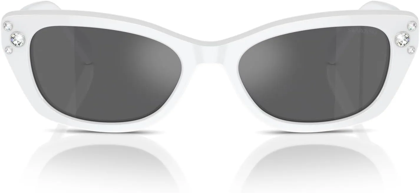 Swarovski Women's Sk6019f Low Bridge Fit Oval Sunglasses