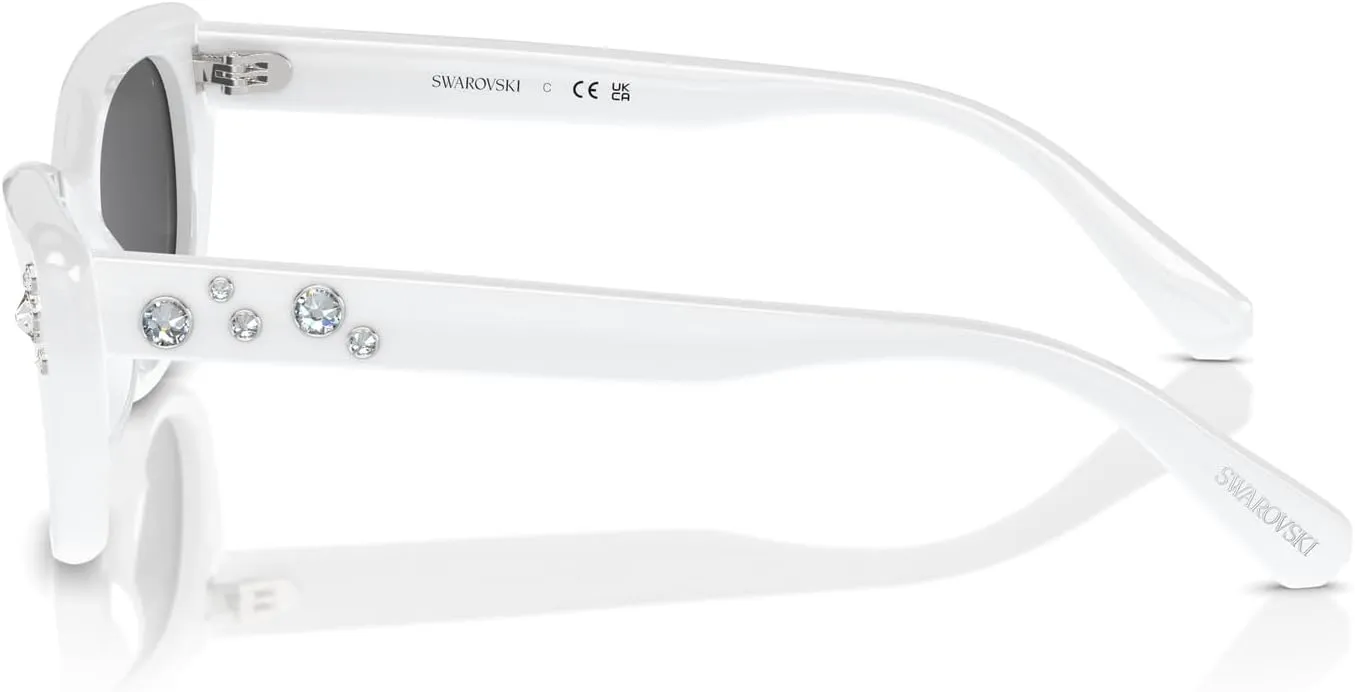 Swarovski Women's Sk6019f Low Bridge Fit Oval Sunglasses