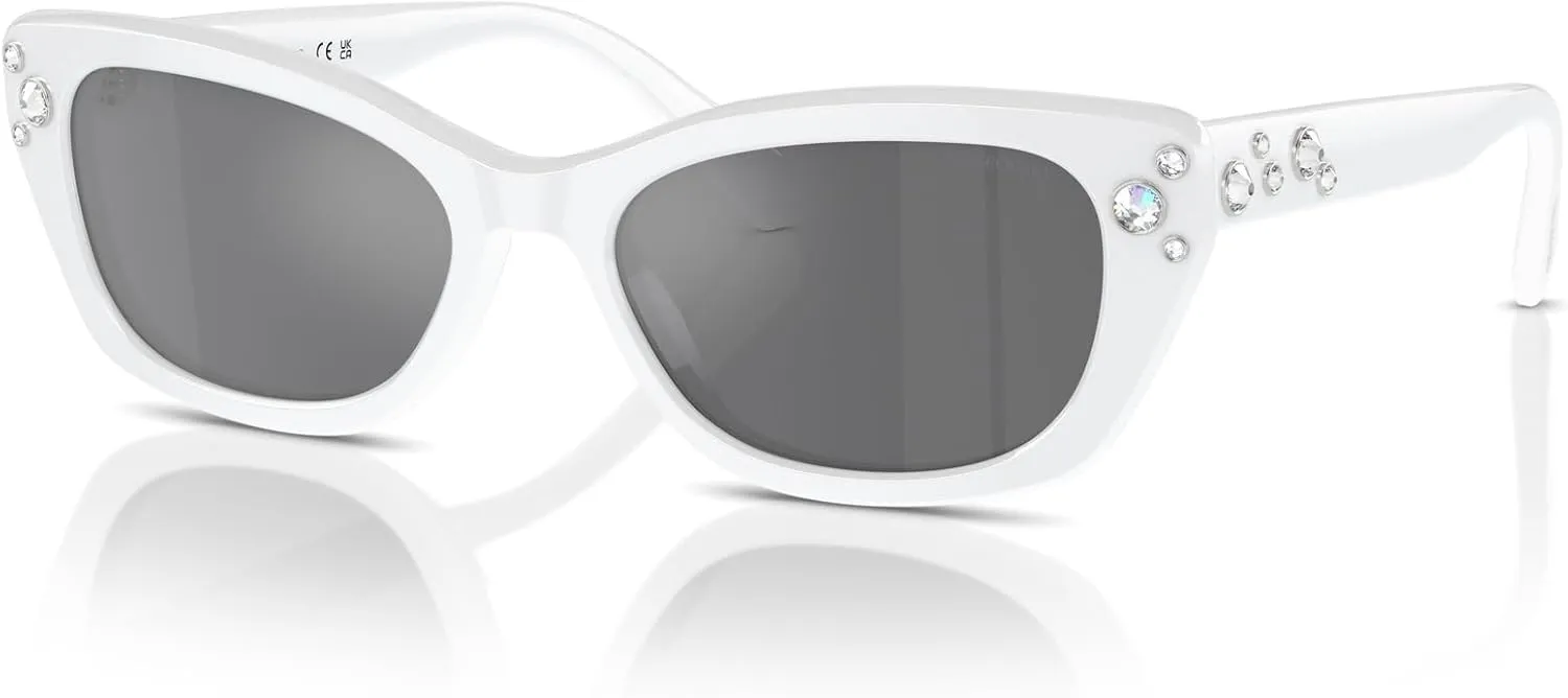 Swarovski Women's Sk6019f Low Bridge Fit Oval Sunglasses