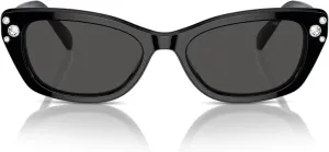 Swarovski Women's Sk6019f Low Bridge Fit Oval Sunglasses