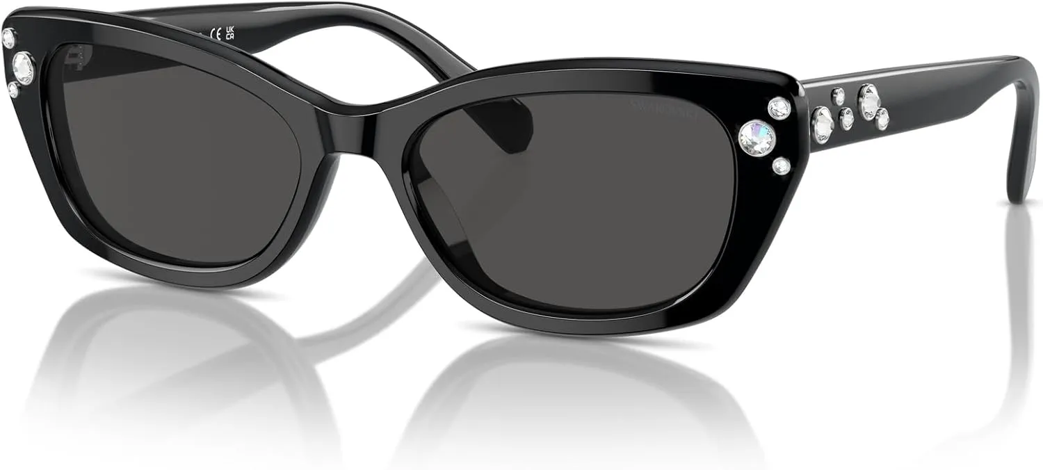 Swarovski Women's Sk6019f Low Bridge Fit Oval Sunglasses