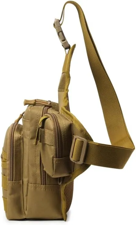 Tactical Backpack Multifunctional Outdoor Large Capacity Sling Shoulder Crossbody Bag for Every Day Carry (Yellow)
