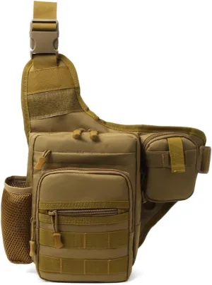 Tactical Backpack Multifunctional Outdoor Large Capacity Sling Shoulder Crossbody Bag for Every Day Carry (Yellow)
