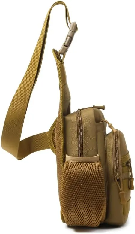 Tactical Backpack Multifunctional Outdoor Large Capacity Sling Shoulder Crossbody Bag for Every Day Carry (Yellow)