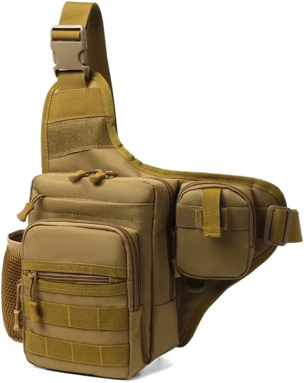 Tactical Backpack Multifunctional Outdoor Large Capacity Sling Shoulder Crossbody Bag for Every Day Carry (Yellow)