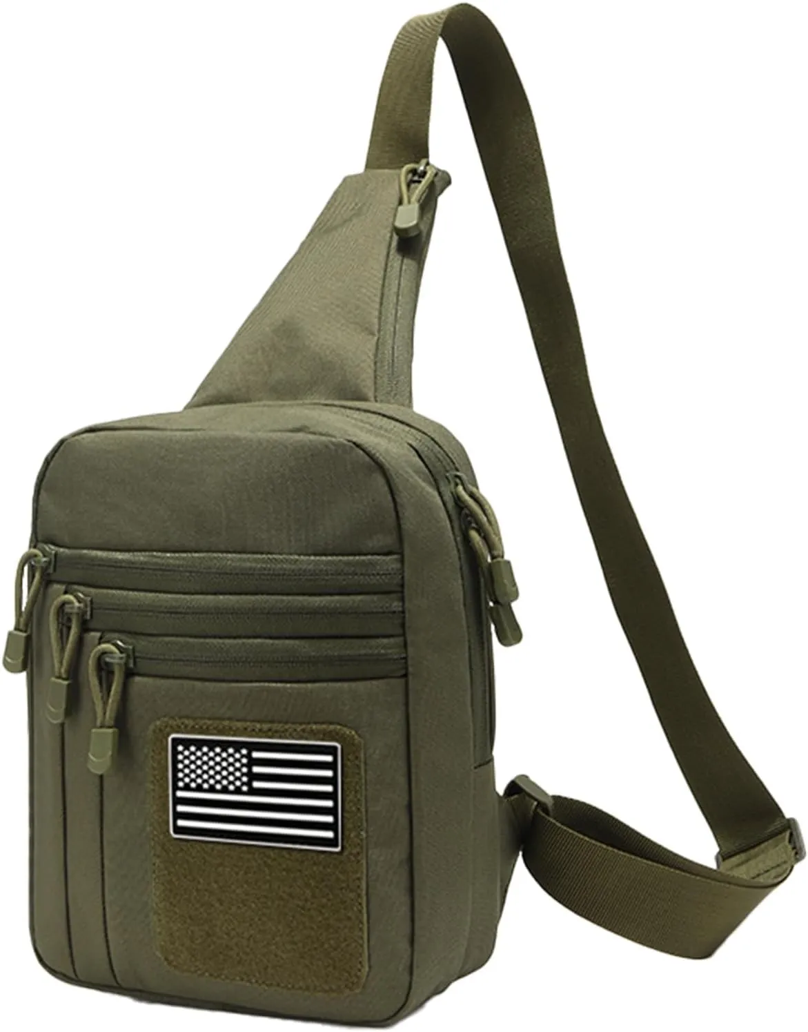 Tactical Sling Bag Concealed Carry Bag for Men, Small Tactical Crossbody Bags with CCW Holder EDC Military Shoulder Bags for Men - Green