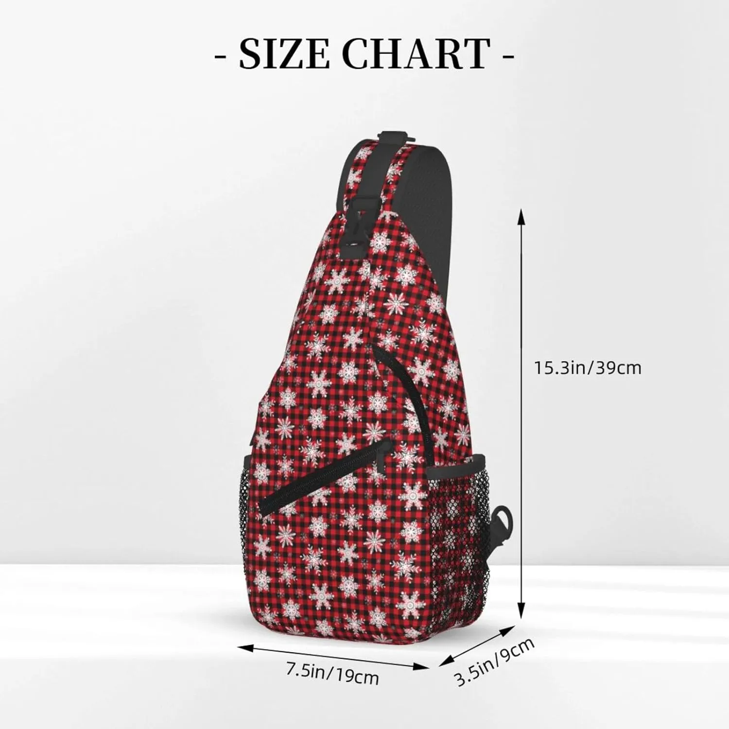 Tartan Plaid Scottish Green Cage Sling Bag Adjustable Crossbody Bag Casual Chest Bags Travel Shoulder Backpack