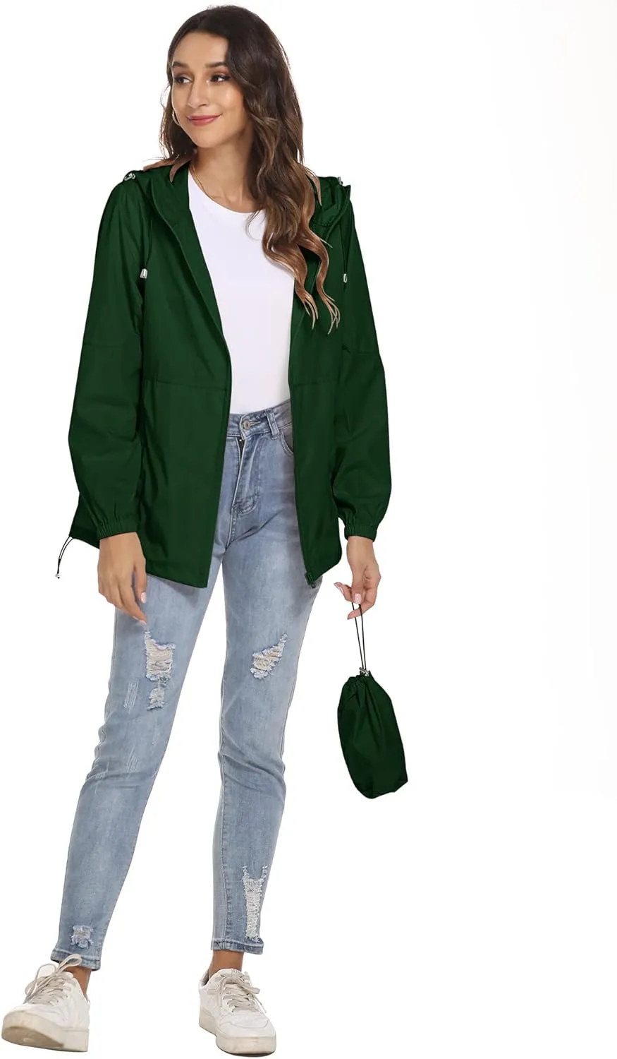 TCOT Womens Rain Jackets Waterproof Windbreaker Jackets lightweight Portable Rain Coat