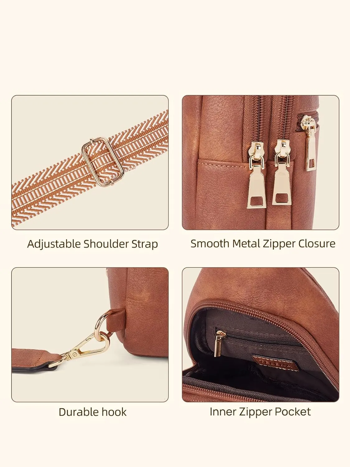 Telena Crossbody Bags for Women Cross Body Sling Bag with Adjustable Shoulder Strap