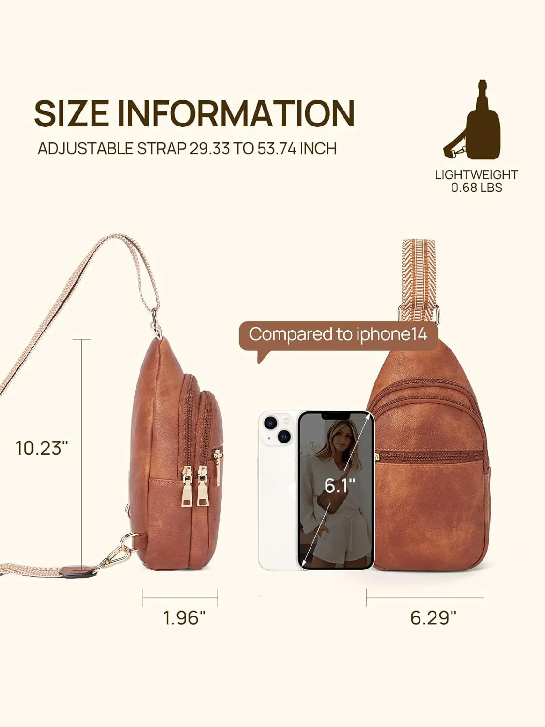 Telena Crossbody Bags for Women Cross Body Sling Bag with Adjustable Shoulder Strap