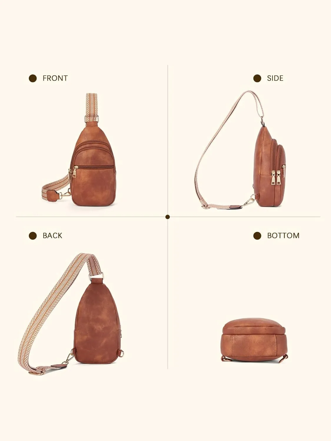 Telena Crossbody Bags for Women Cross Body Sling Bag with Adjustable Shoulder Strap