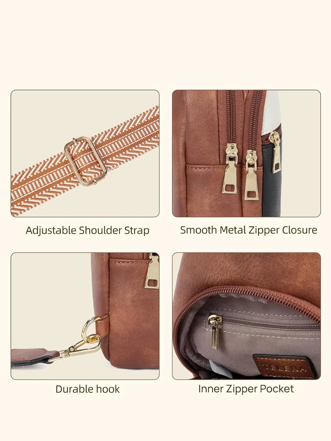 Telena Crossbody Bags for Women Cross Body Sling Bag with Adjustable Shoulder Strap