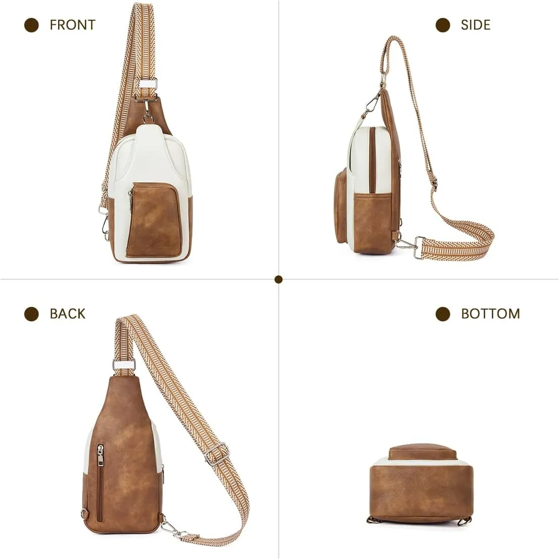 Telena Large Sling Bag Crossbody Bags for Women Fanny Packs Cross Body with Adjustable Strap
