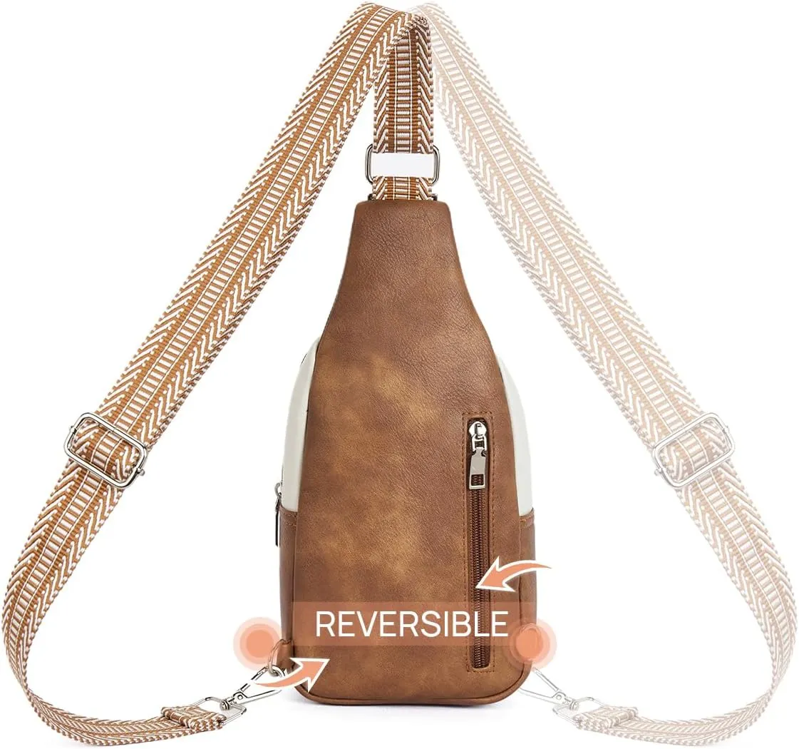 Telena Large Sling Bag Crossbody Bags for Women Fanny Packs Cross Body with Adjustable Strap