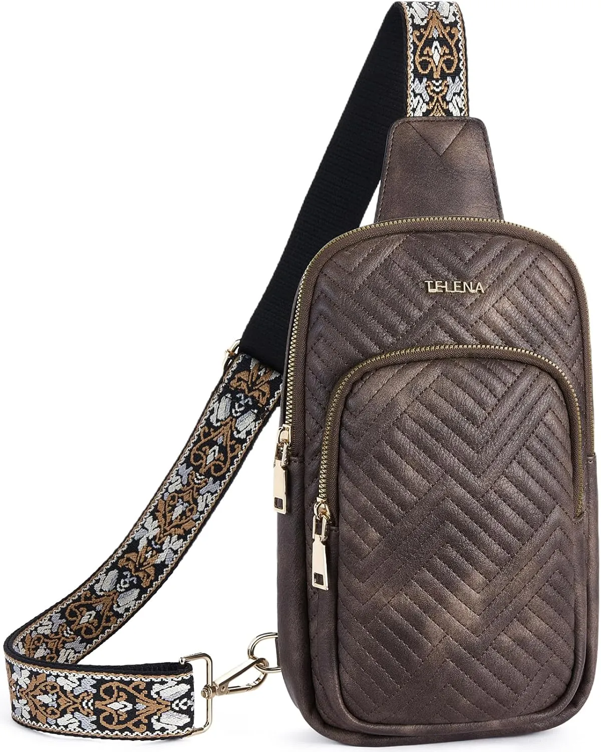 Telena Large Sling Bag Crossbody Bags for Women Fanny Packs Cross Body with Adjustable Strap