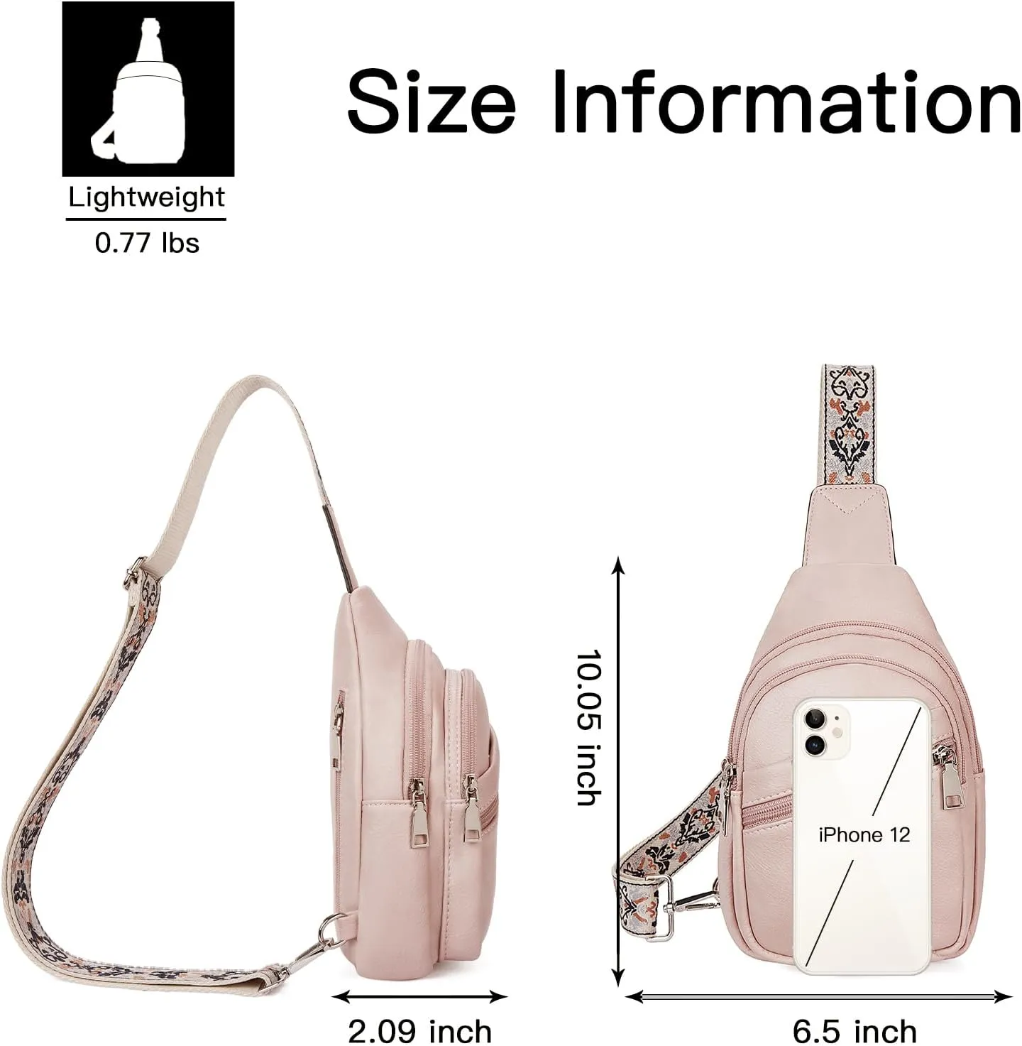 Telena Sling Bag for Women Crossbody Bags Purse for Women Vegan Leather Fanny Pack with Adjustable Strap