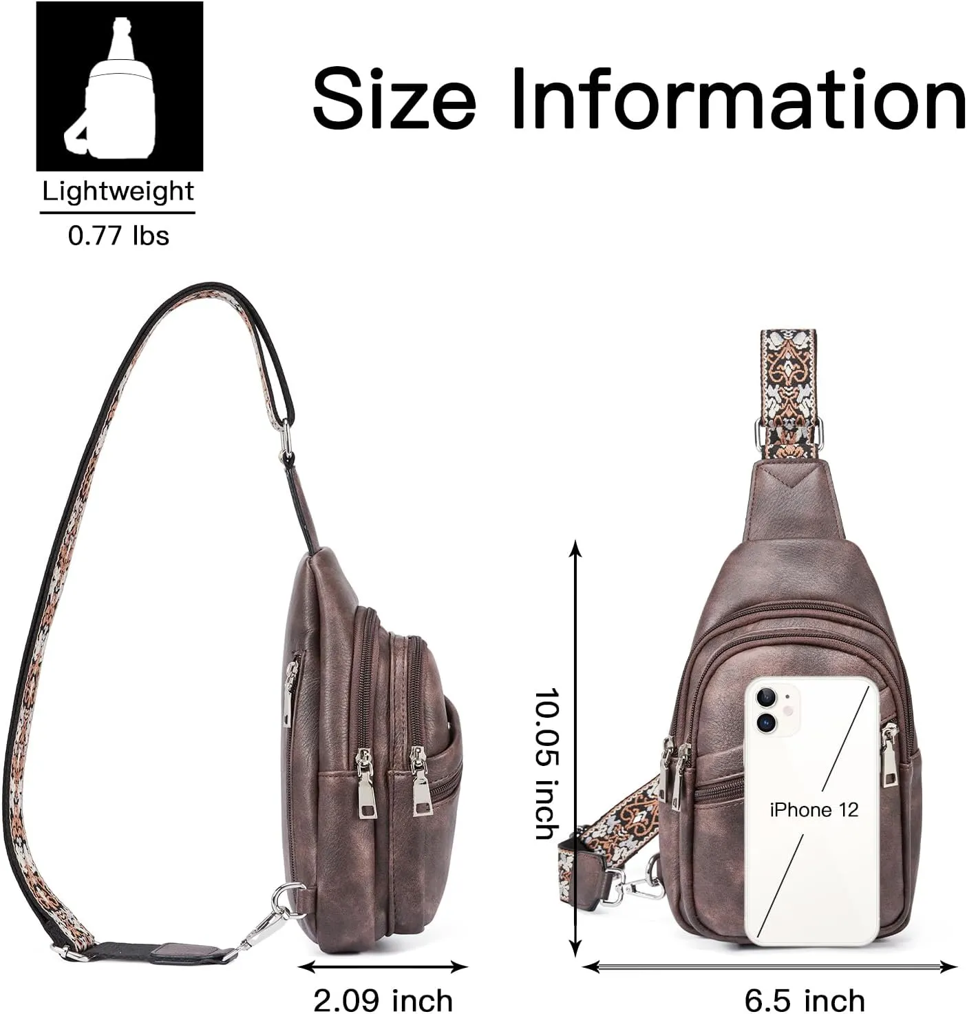 Telena Sling Bag for Women Crossbody Bags Purse for Women Vegan Leather Fanny Pack with Adjustable Strap