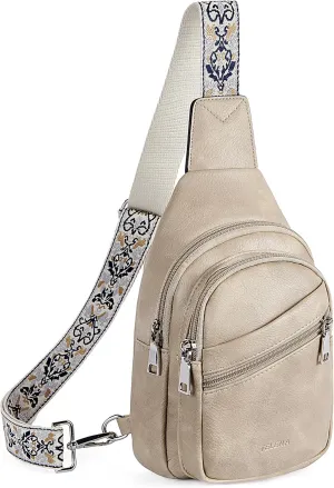 Telena Sling Bag for Women Crossbody Bags Purse for Women Vegan Leather Fanny Pack with Adjustable Strap